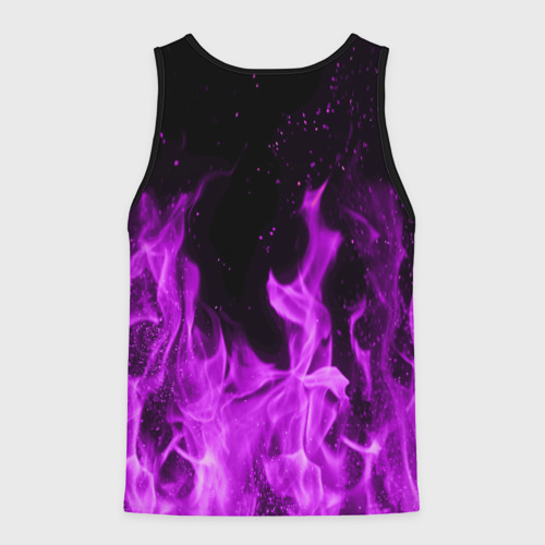 Мужская майка 3D Фиолетовый огонь violet flame neon - фото 2