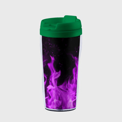 Термокружка-непроливайка Фиолетовый огонь violet flame neon