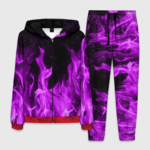 Мужской Спортивный костюм ФИОЛЕТОВЫЙ ОГОНЬ / VIOLET FLAME NEON (3D) - купить. Принт: Драконы, Мифы