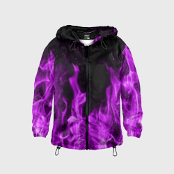 Детская ветровка 3D Фиолетовый огонь violet flame neon