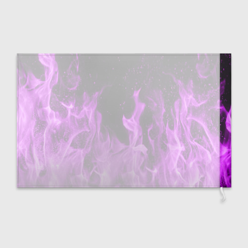 Флаг 3D Фиолетовый огонь violet flame neon - фото 2