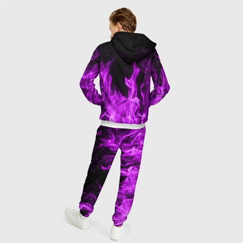 Мужской костюм 3D Фиолетовый огонь violet flame neon - купить по цене 4690руб в интернет-магазине Всемайки, арт 1361749