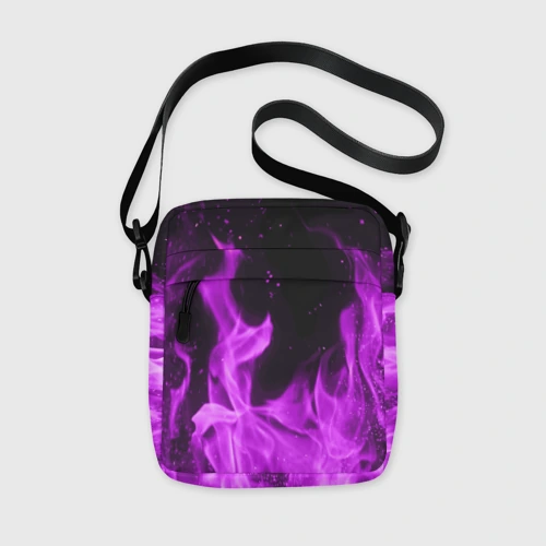 Сумка через плечо 3D Фиолетовый огонь violet flame neon
