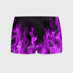 Мужские трусы 3D Фиолетовый огонь violet flame neon