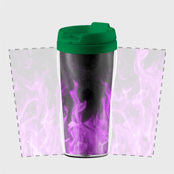 Термокружка-непроливайка Фиолетовый огонь violet flame neon - фото 2