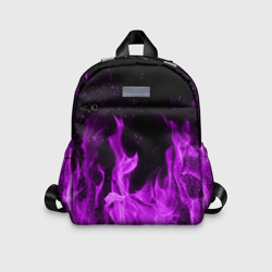 Детский рюкзак 3D Фиолетовый огонь violet flame neon