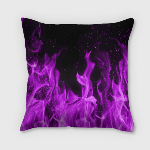 Подушка 3D Фиолетовый огонь violet flame neon - фото 2