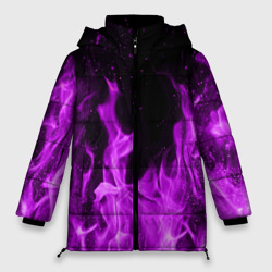 Женская зимняя куртка Oversize Фиолетовый огонь violet flame neon