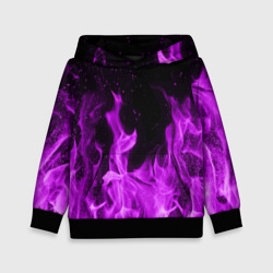 Детская толстовка 3D Фиолетовый огонь violet flame neon
