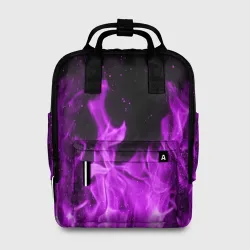 Сумка-рюкзак 3D Фиолетовый огонь violet flame neon