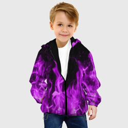 Детская куртка 3D Фиолетовый огонь violet flame neon - фото 2