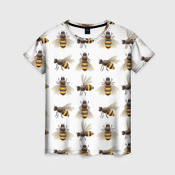 Женская футболка 3D Пчелы