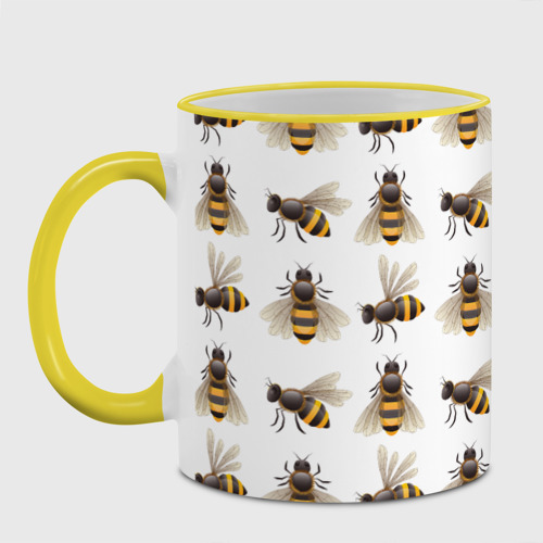 Кружка с полной запечаткой Пчелы, цвет Кант желтый - фото 2