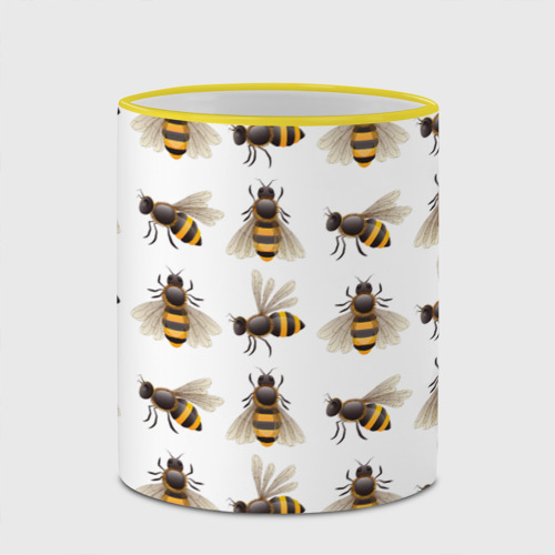 Кружка с полной запечаткой Пчелы, цвет Кант желтый - фото 4
