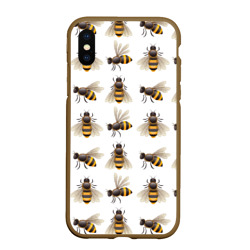 Чехол для iPhone XS Max матовый Пчелы