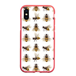 Чехол для iPhone XS Max матовый Пчелы