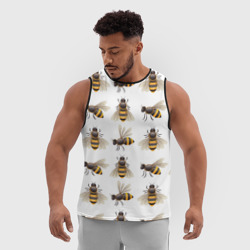 Мужская спортивная майка 3D Пчелы - фото 2