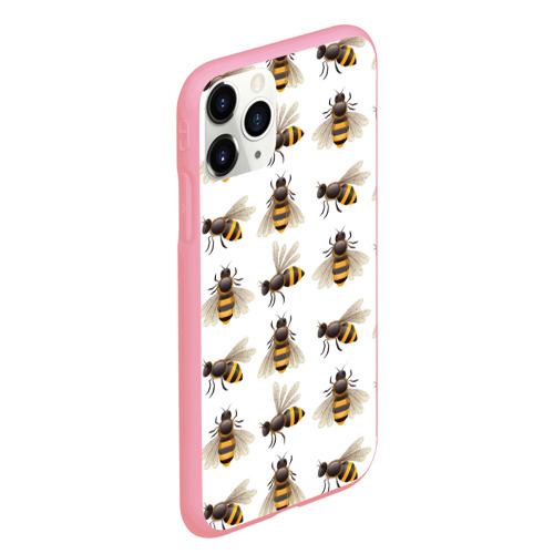 Чехол для iPhone 11 Pro Max матовый Пчелы, цвет баблгам - фото 3