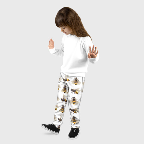 Детские брюки 3D с принтом Пчелы, фото на моделе #1