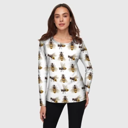 Женский лонгслив 3D Пчелы - фото 2