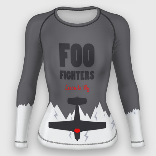 Женский рашгард 3D Самолет Foo Fighters, цвет 3D печать