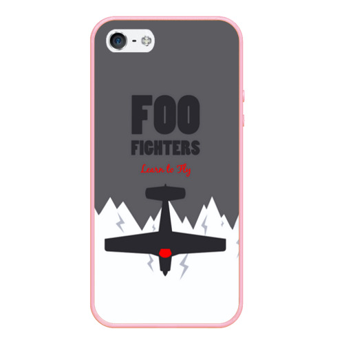 Чехол для iPhone 5/5S матовый Самолет Foo Fighters, цвет баблгам