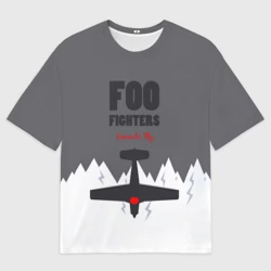 Мужская футболка oversize 3D Самолет Foo Fighters
