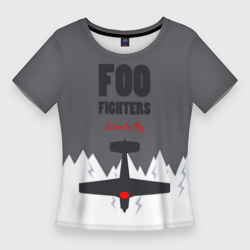 Женская футболка 3D Slim Самолет Foo Fighters