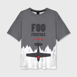 Женская футболка oversize 3D Самолет Foo Fighters