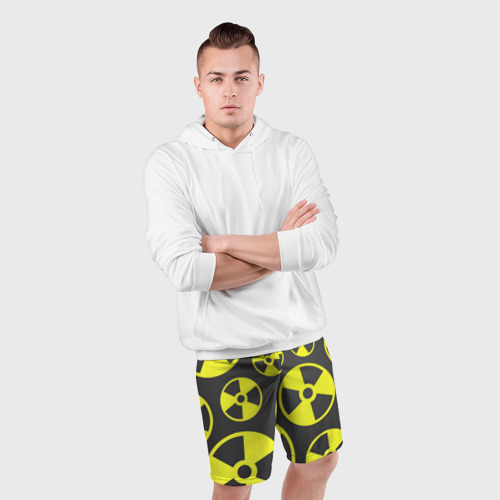 Мужские шорты спортивные Радиация, цвет 3D печать - фото 5