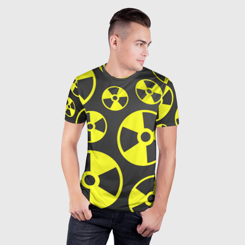 Мужская футболка 3D Slim Радиация, цвет 3D печать - фото 3