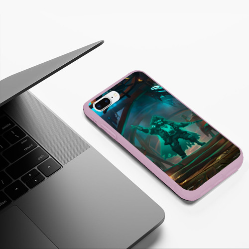 Чехол для iPhone 7Plus/8 Plus матовый Sea of thieves, цвет розовый - фото 5