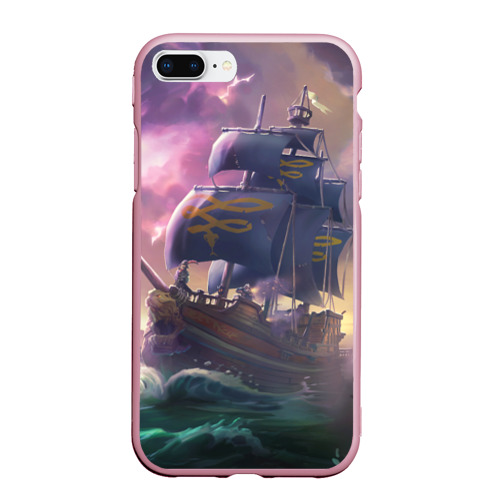 Чехол для iPhone 7Plus/8 Plus матовый Sea of thieves, цвет розовый