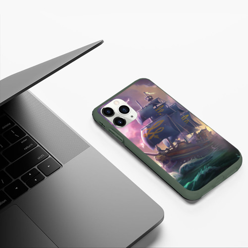 Чехол для iPhone 11 Pro матовый Sea of thieves, цвет темно-зеленый - фото 5