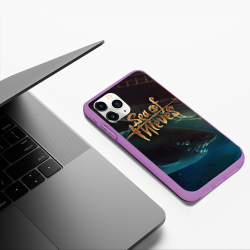 Чехол для iPhone 11 Pro Max матовый Sea of thieves, цвет фиолетовый - фото 5