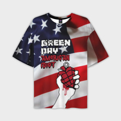 Мужская футболка oversize 3D Green Day American Idiot