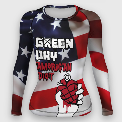 Женский рашгард 3D Green Day American Idiot, цвет 3D печать