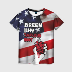 Женская футболка 3D Green Day American Idiot