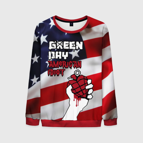 Мужской свитшот 3D Green Day American Idiot, цвет красный