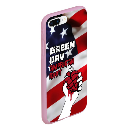 Чехол для iPhone 7Plus/8 Plus матовый Green Day American Idiot, цвет розовый - фото 3