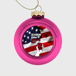 Green Day American Idiot – Стеклянный ёлочный шар с принтом купить