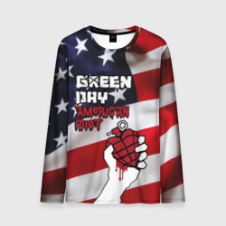 Мужской лонгслив 3D Green Day American Idiot