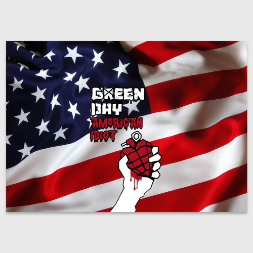 Поздравительная открытка Green Day American Idiot, цвет белый