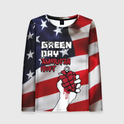 Женский лонгслив 3D Green Day American Idiot