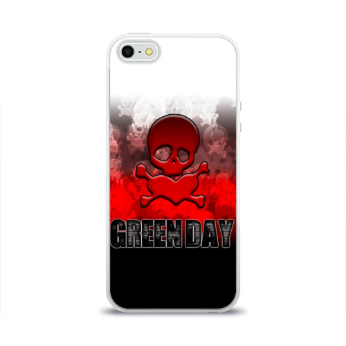 Чехол для Apple iPhone 5/5S силиконовый глянцевый Череп и сердце Green Day Фото 01 Чехол для Apple iPhone 5/5S силиконовый глянцевый Череп и сердце Green Day Фото 01