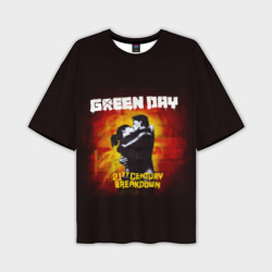 Мужская футболка oversize 3D Поцелуй Green Day