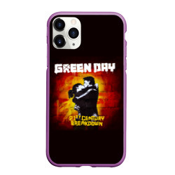 Чехол для iPhone 11 Pro Max матовый Поцелуй Green Day