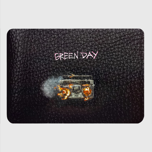 Картхолдер с принтом Green Day магнитофон в огне, цвет черный - фото 4