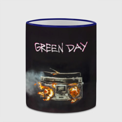 Кружка с полной запечаткой Green Day магнитофон в огне - фото 2