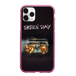 Чехол для iPhone 11 Pro матовый Green Day магнитофон в огне